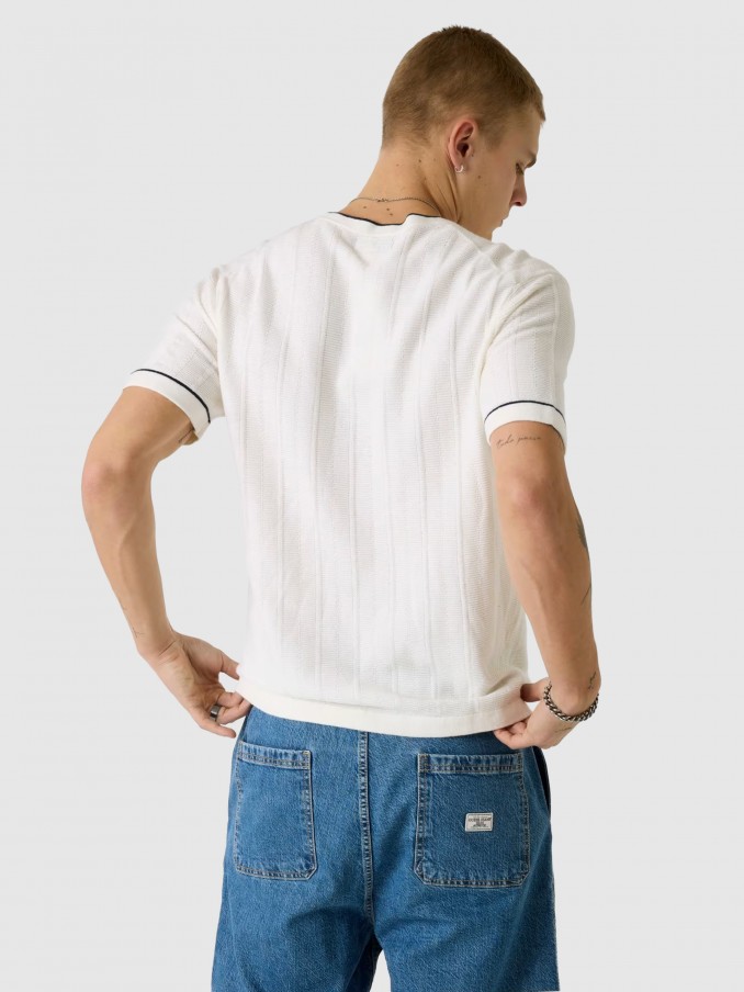 Camiseta Hombre Crema Guess Jeans