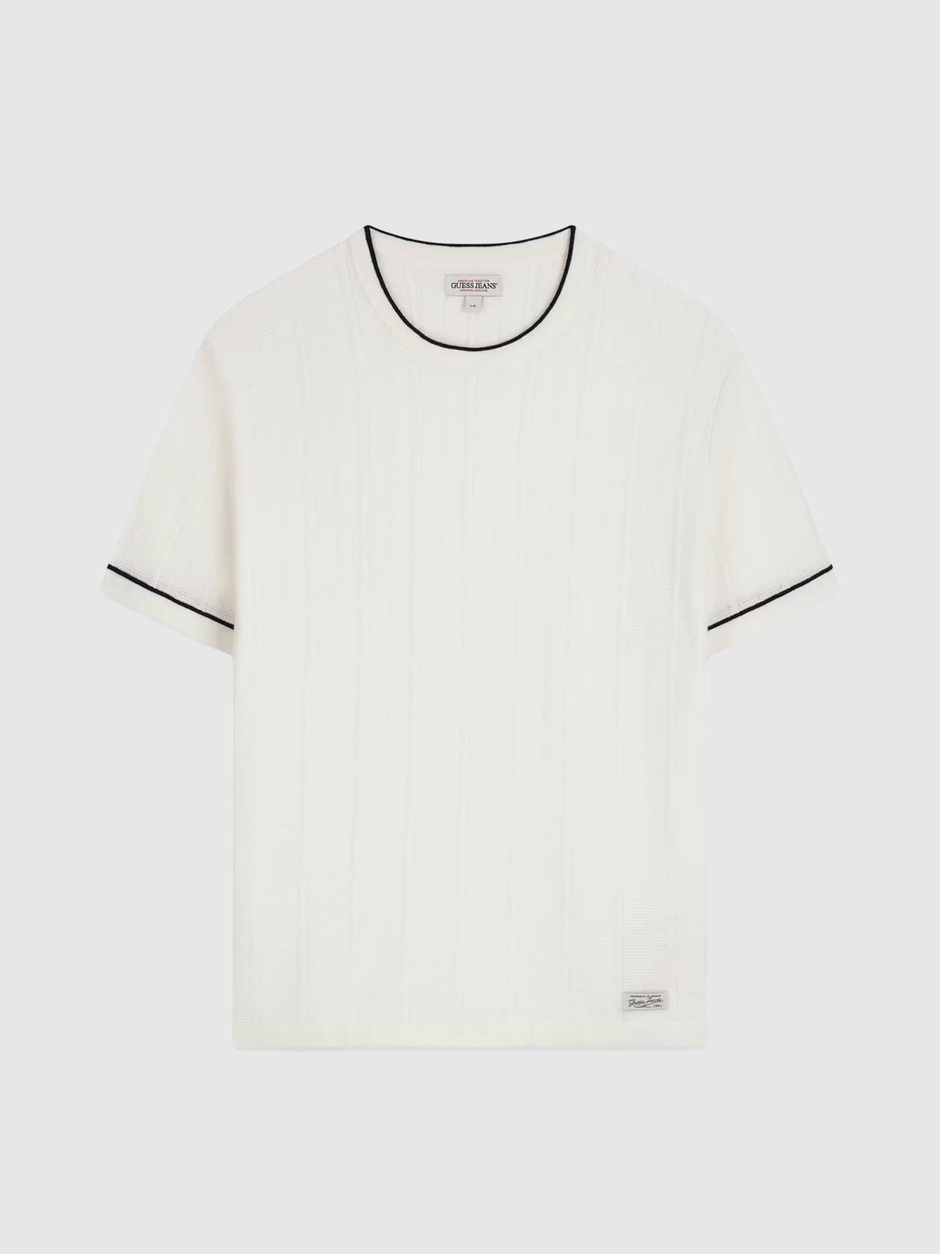 Camiseta Hombre Crema Guess Jeans