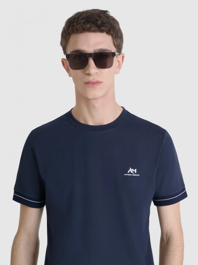 T-Shirt Man Navy Blue Antony Morato