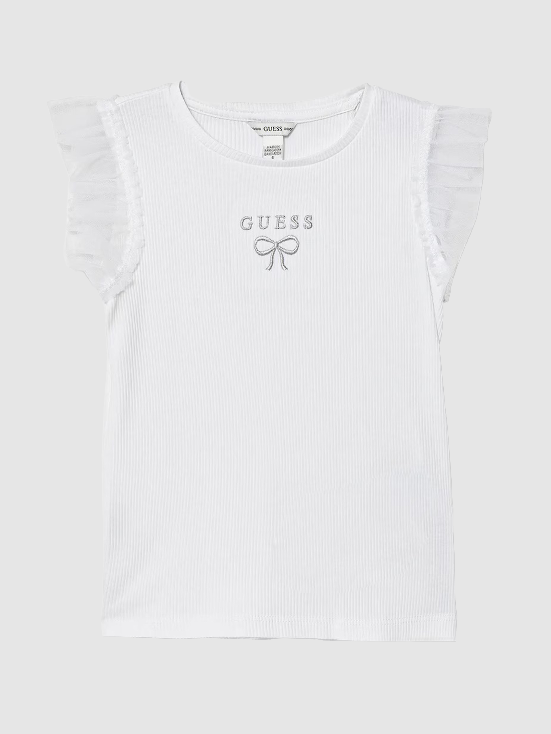T-Shirt Guess Menina Rib Ss T-Shirt W/mesh