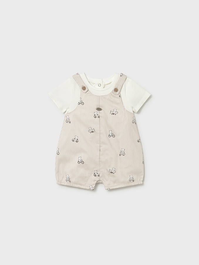 Dungarees Baby Boy Beige Mayoral