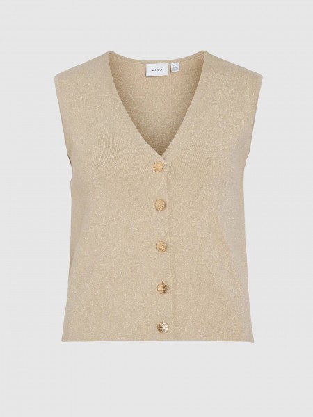 Vest Woman Beige Vila Vest Woman Beige Vila