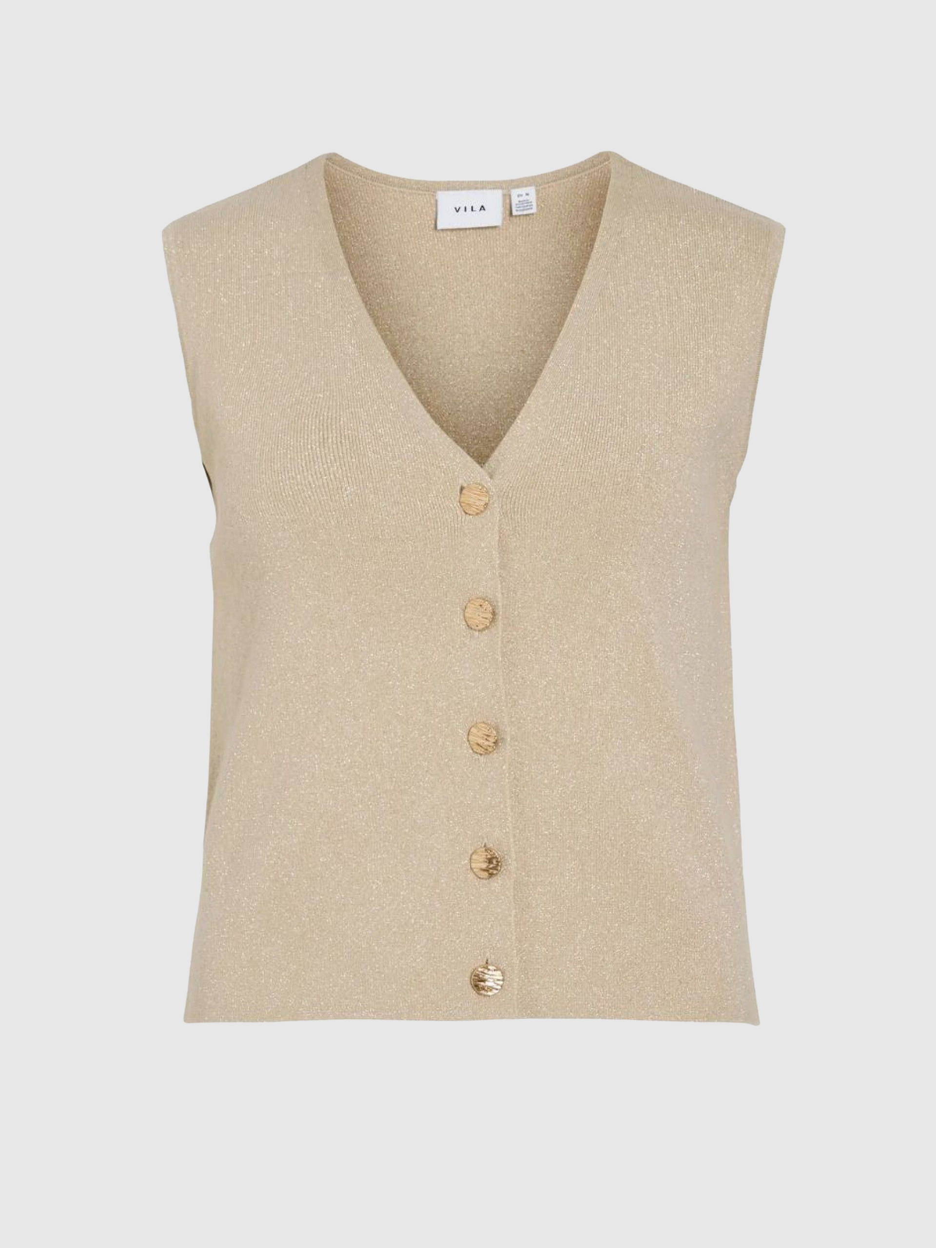 Vest Woman Beige Vila