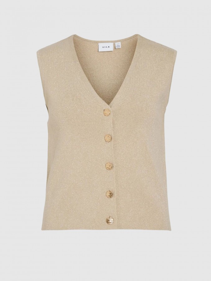 Vest Woman Beige Vila