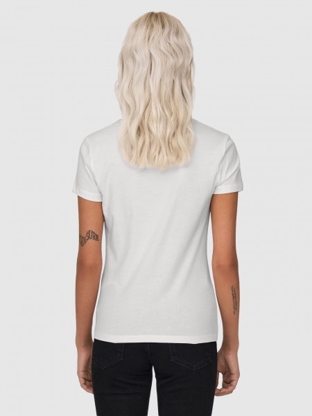 T-Shirt Mulher Onlvibe Life S/s Glasses Top Box Jrs Only