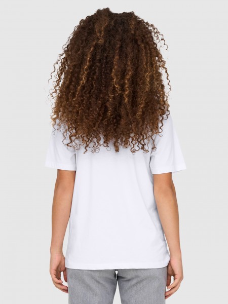 T-Shirt Only Mulher Onlburst Life S/s Popcorn Top Box Jrs