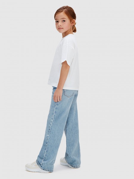 T-Shirt Calvin Klein Menina Ck Logo Boxy T-Shirt Ss
