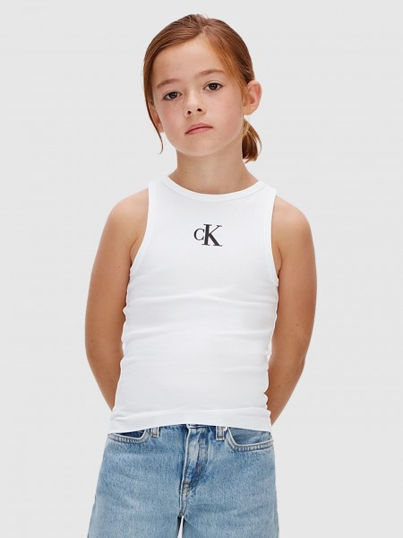 Top Calvin Klein Menina Ck Logo Tank Top
