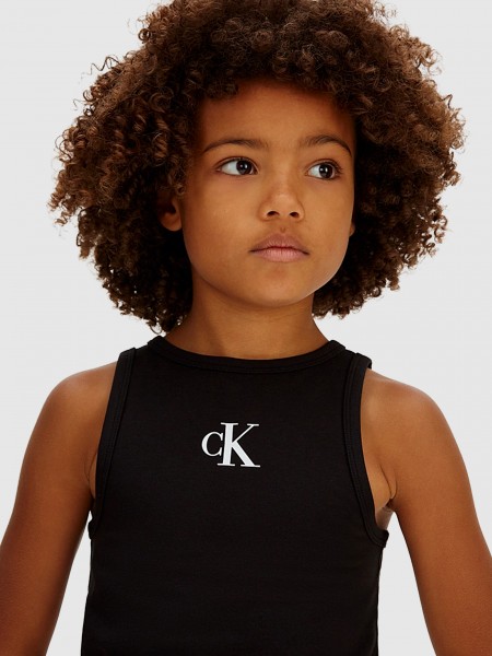 Top Calvin Klein Menina Ck Logo Tank Top