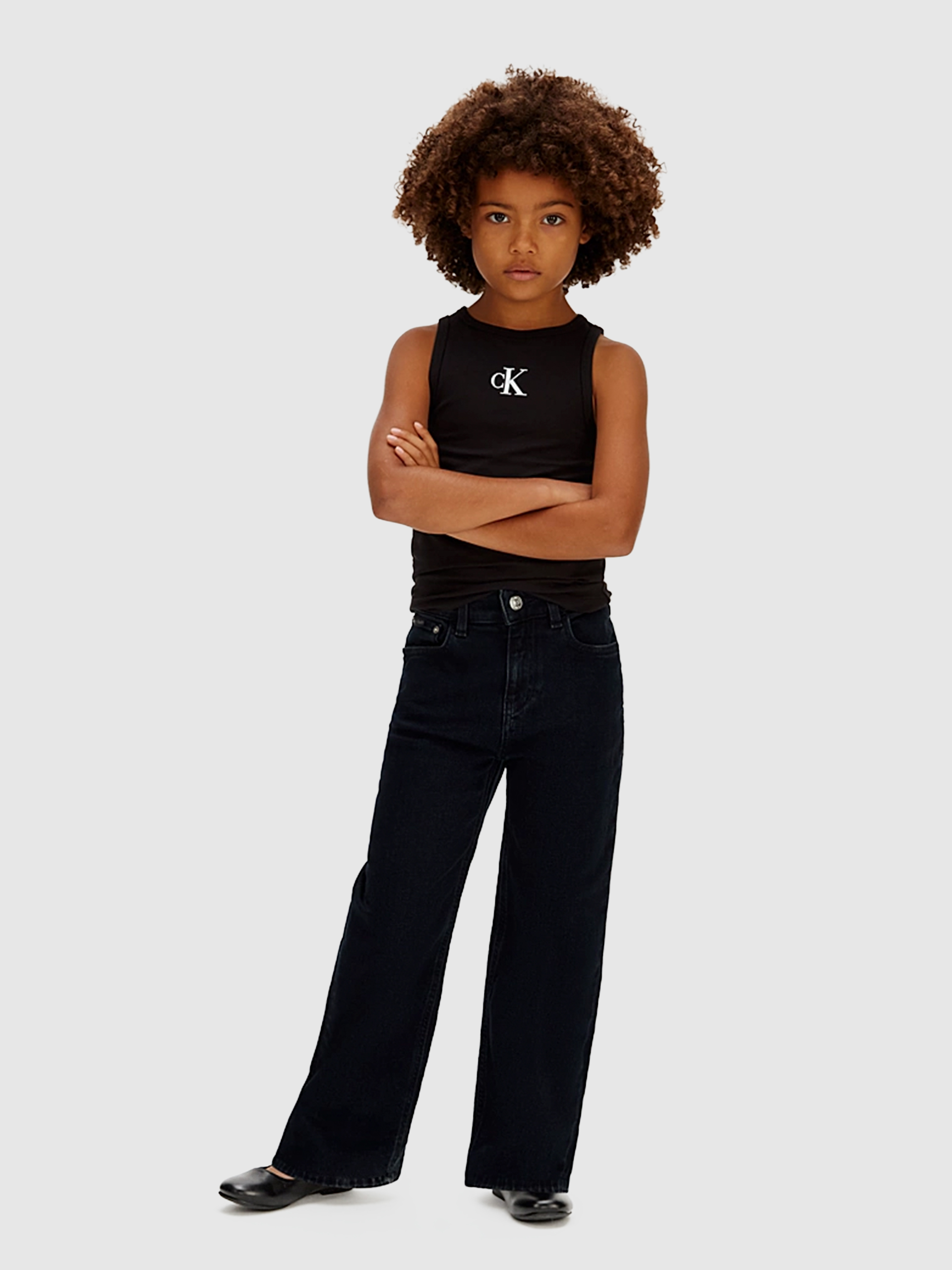 Top Calvin Klein Menina Ck Logo Tank Top