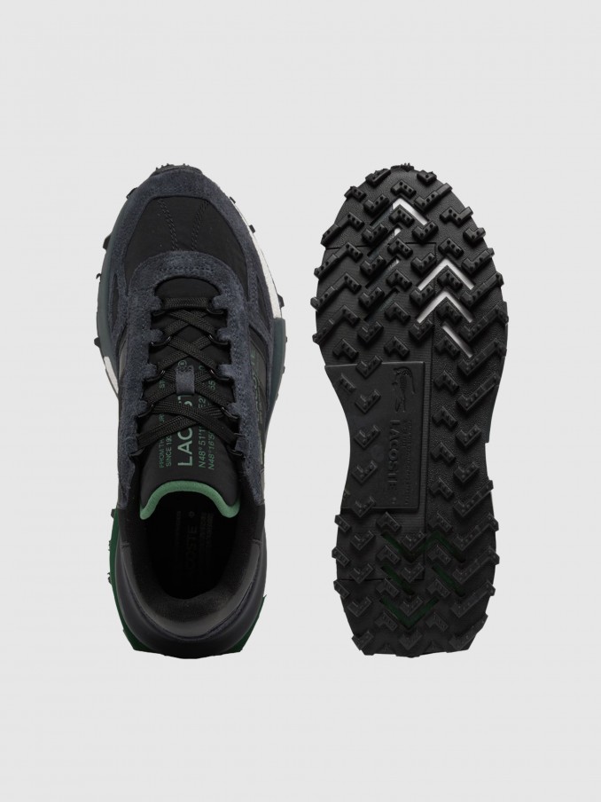 Tenis Hombre Negro Lacoste