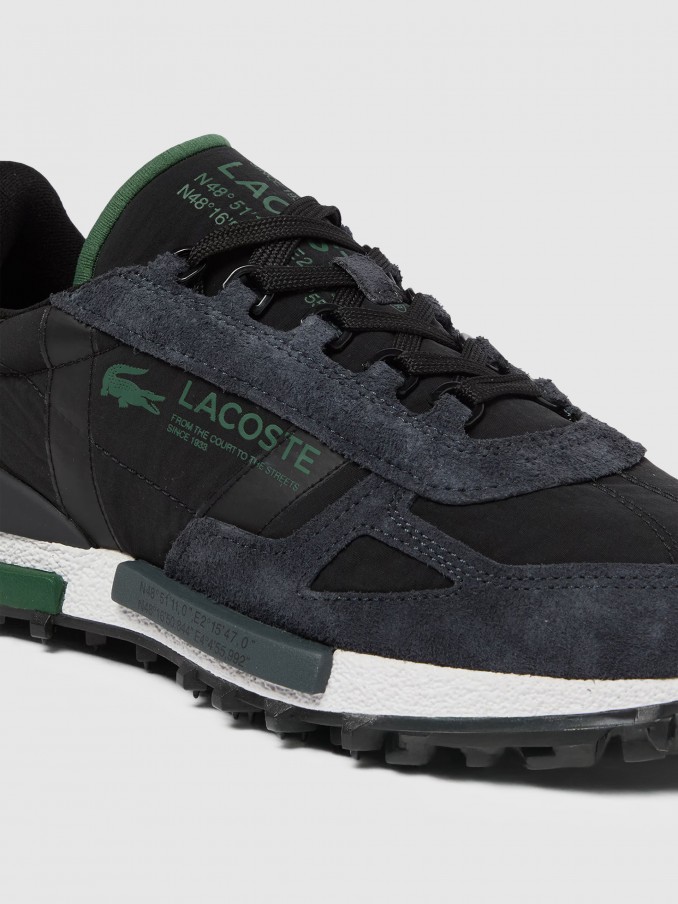 Tenis Hombre Negro Lacoste