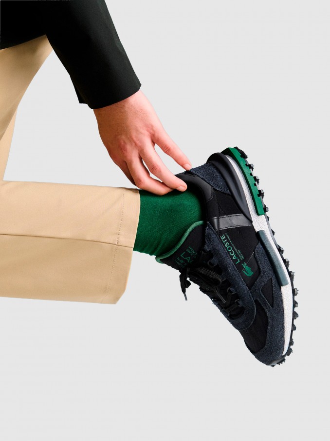 Tenis Hombre Negro Lacoste