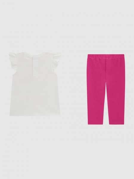 Conjunto 2 Pe�as Guess Menina  Set Ss T-Shirt+Leggings