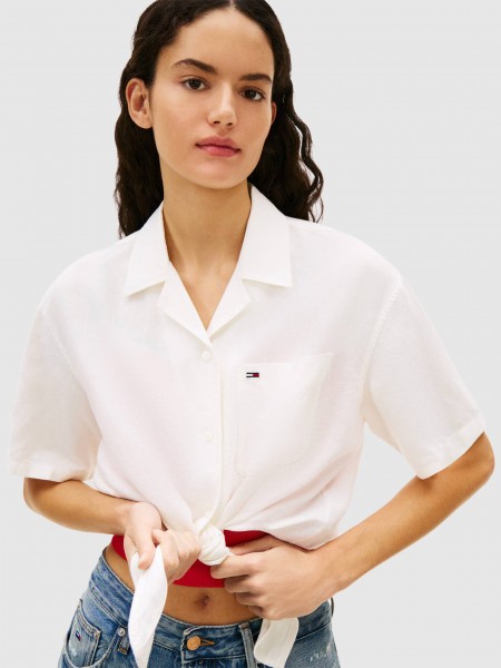 Shirt Woman White Tommy Jeans