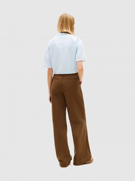 Camisa Tommy Jeans Mulher Tjw Tie Front Linen Shirt