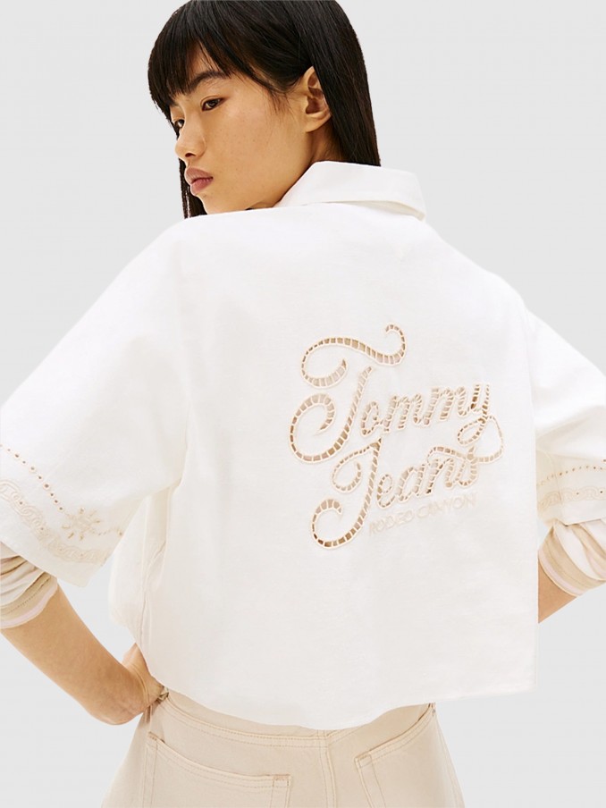 Shirt Woman White Tommy Jeans
