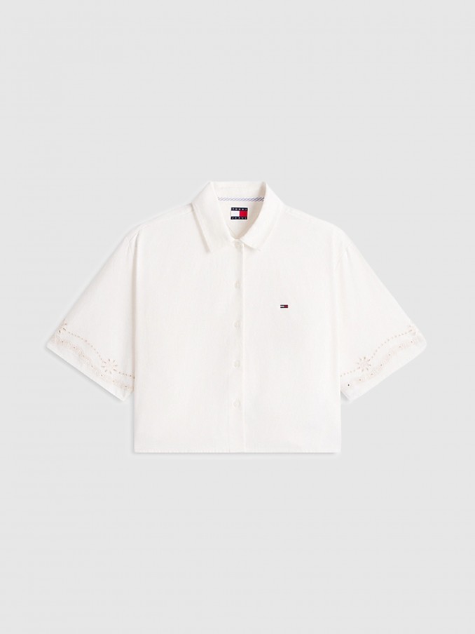 Shirt Woman White Tommy Jeans