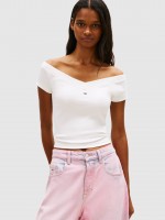 Camiseta Mujer Blanco Tommy Jeans Camiseta Mujer Blanco Tommy Jeans