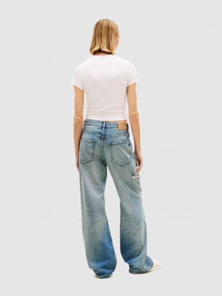 T-Shirt Tommy Jeans Mulher Tjw Slim Sh Wavy Flag Ss Tee T-Shirt Tommy Jeans Mulher Tjw Slim Sh Wavy Flag Ss Tee