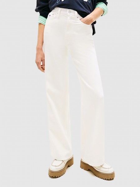 Jeans Woman White Tommy Jeans Jeans Woman White Tommy Jeans