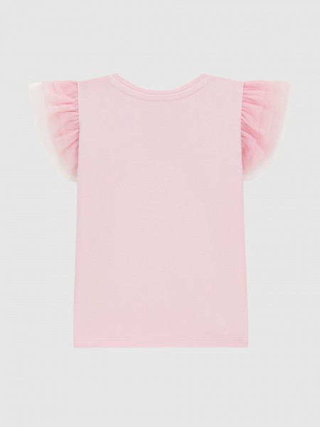 T-Shirt Girl Rose Guess