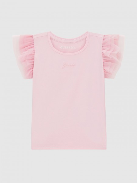 T-Shirt Girl Rose Guess