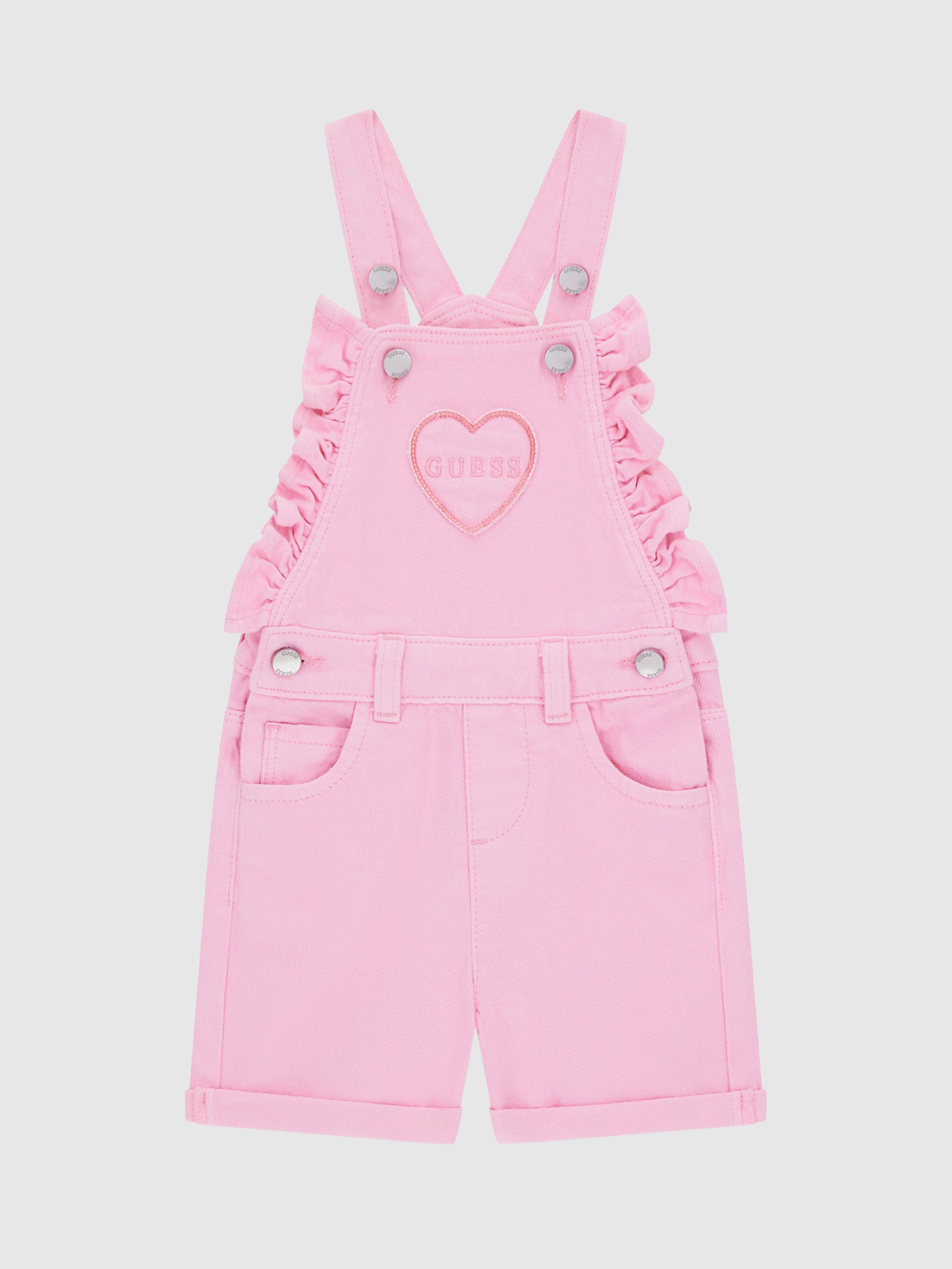 Jardineira Guess Menina Rigid Bull Denim Shortall