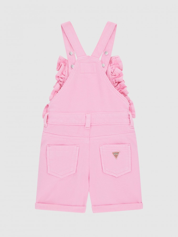 Jardineira Guess Menina Rigid Bull Denim Shortall