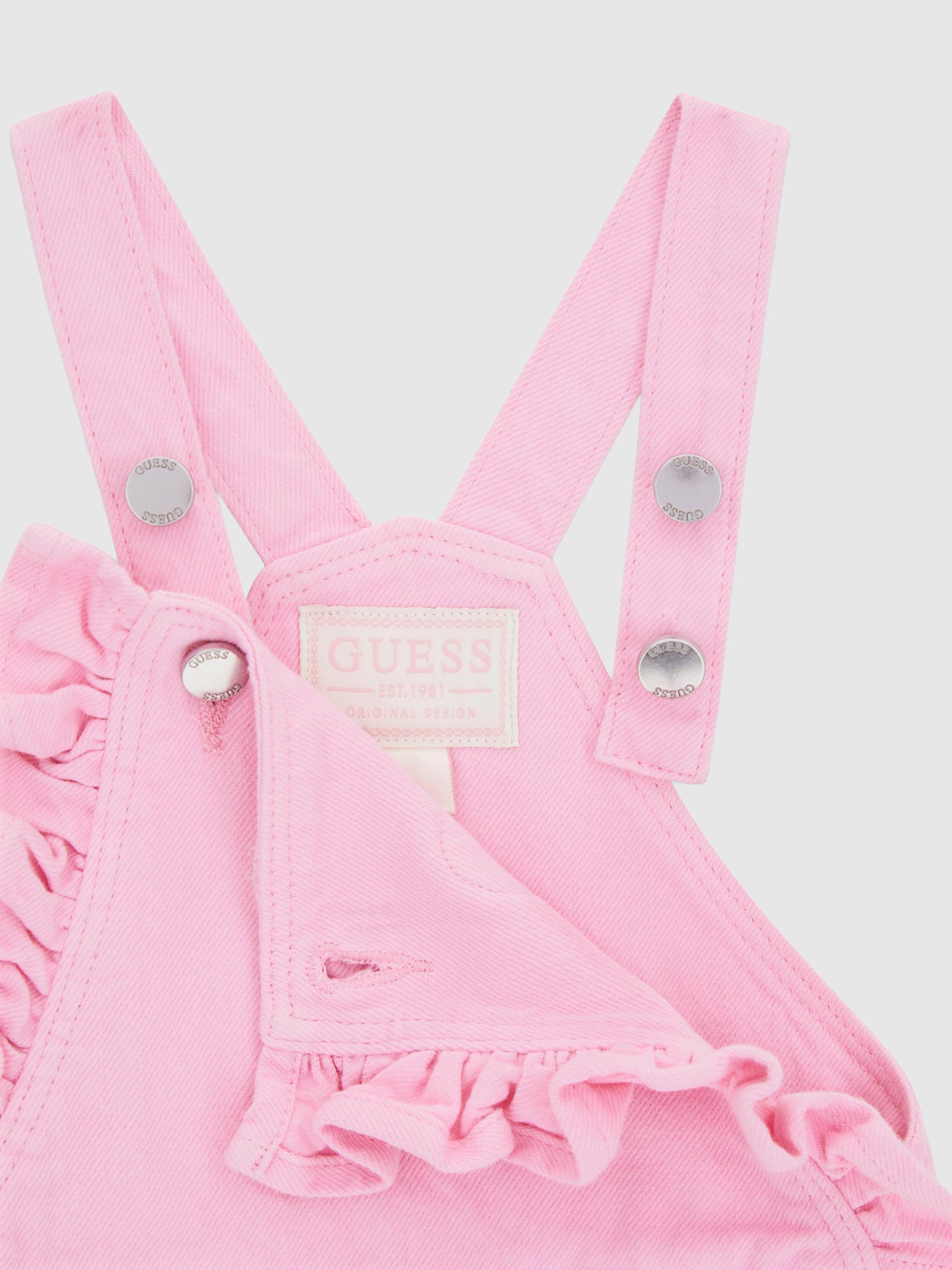 Jardineira Guess Menina Rigid Bull Denim Shortall