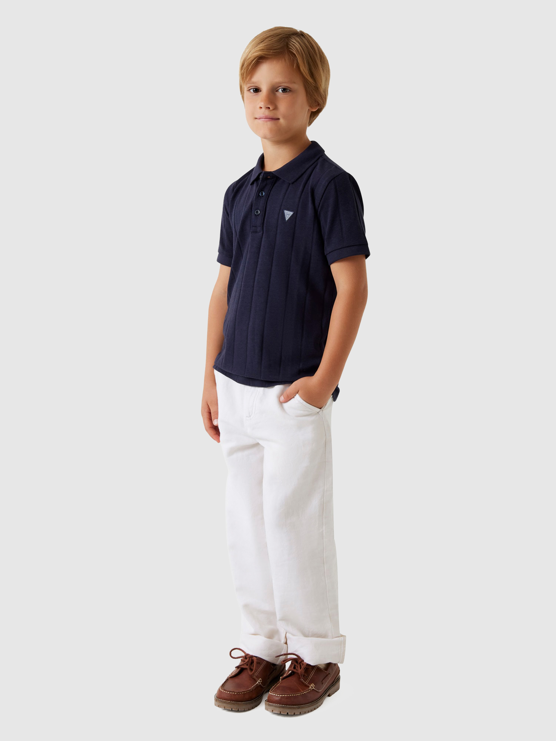 Polo Shirt Boy Navy Blue Guess
