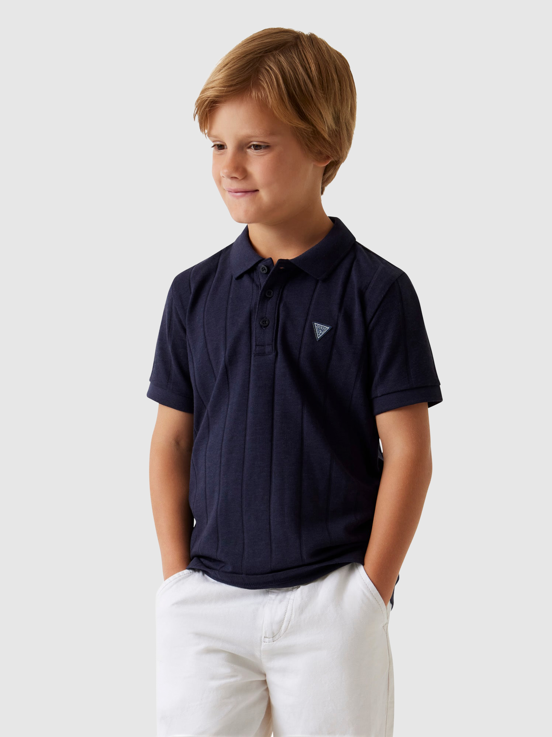 Polo Shirt Boy Navy Blue Guess