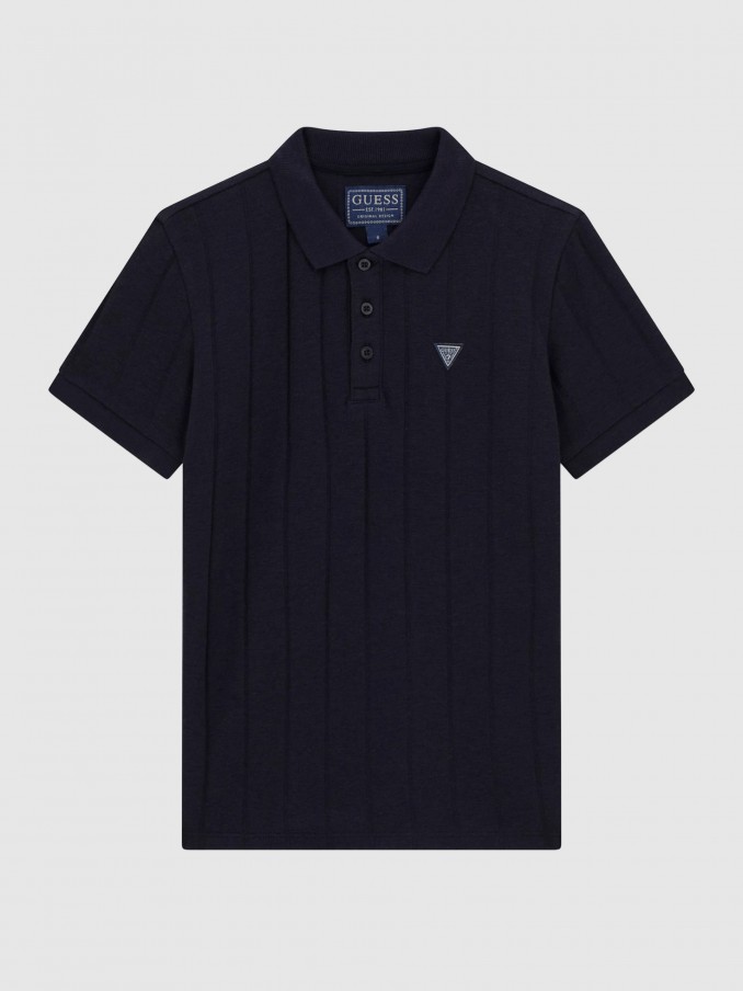 Polo Shirt Boy Navy Blue Guess