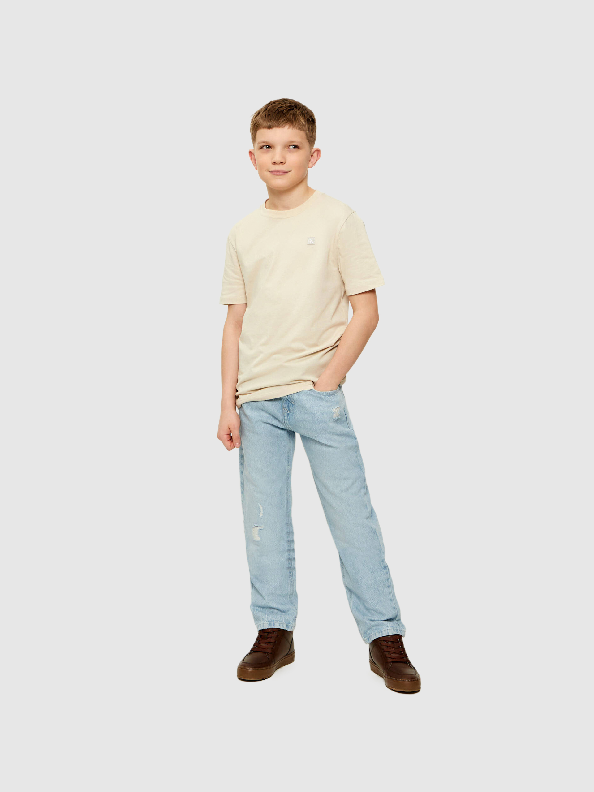 T-Shirt Boy Beige Calvin Klein