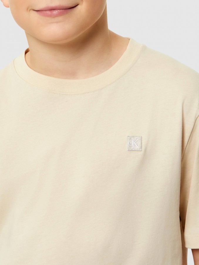 T-Shirt Boy Beige Calvin Klein