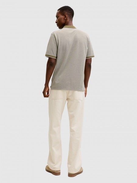Polo Shirt Man Moss Green Jack & Jones