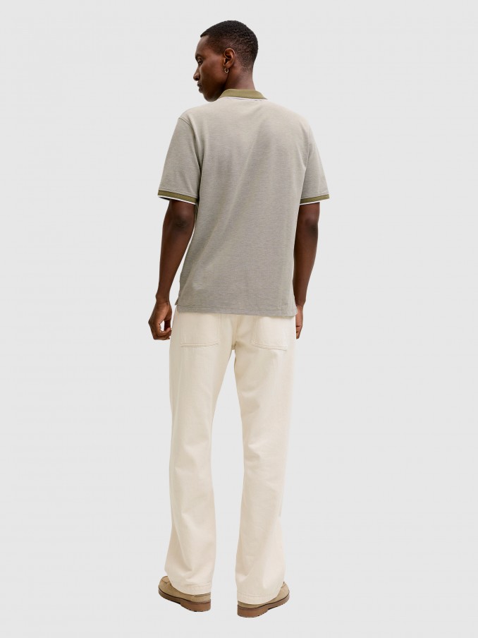 Polo Shirt Man Moss Green Jack & Jones