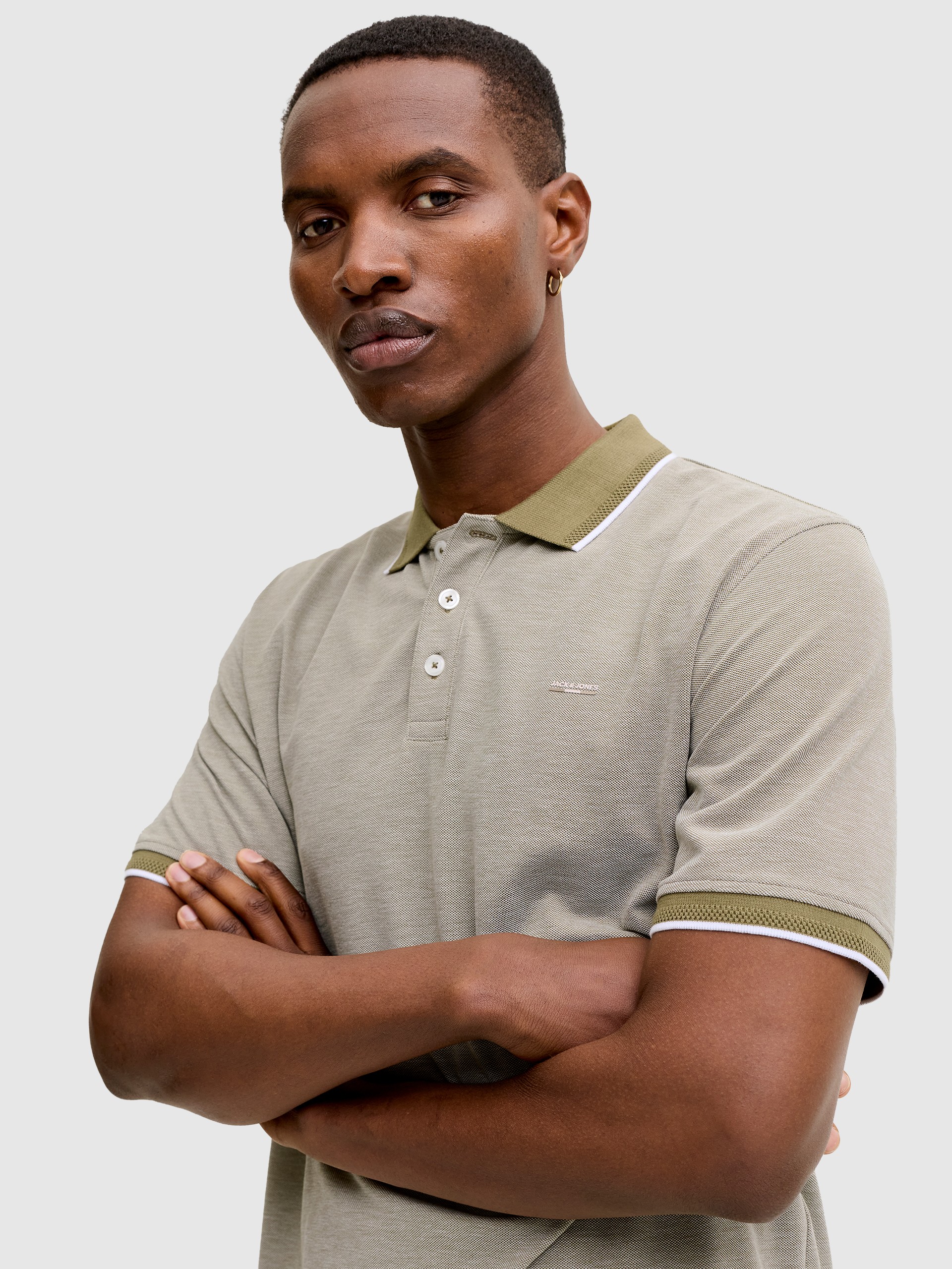 Polo Shirt Man Moss Green Jack & Jones