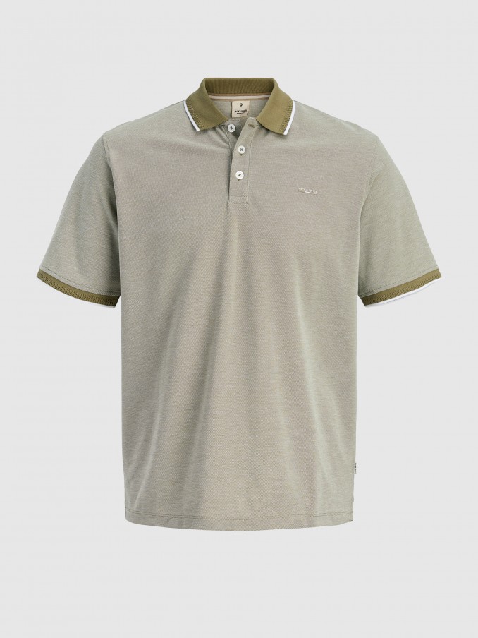 Polo Shirt Man Moss Green Jack & Jones