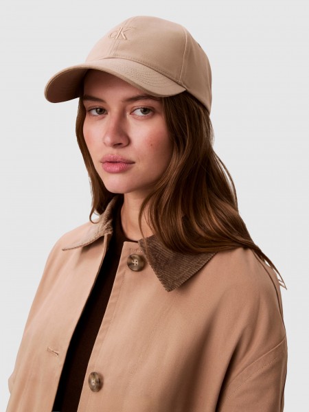 Bon� Calvin Klein Mulher Monogram Embroidery Baseball Cap