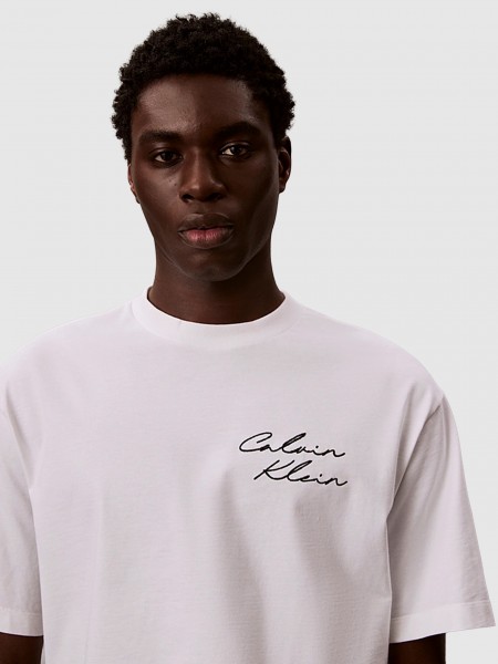 T-Shirt Calvin Klein Unissexo 16S April Graphic Seasonal Fashi