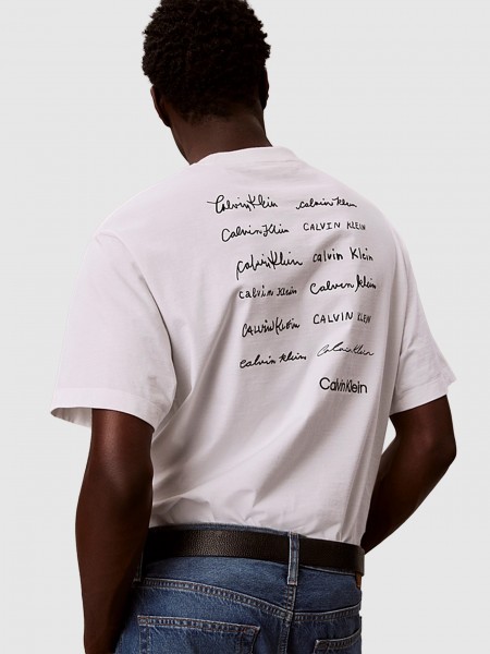 T-Shirt Calvin Klein Unissexo 16S April Graphic Seasonal Fashi