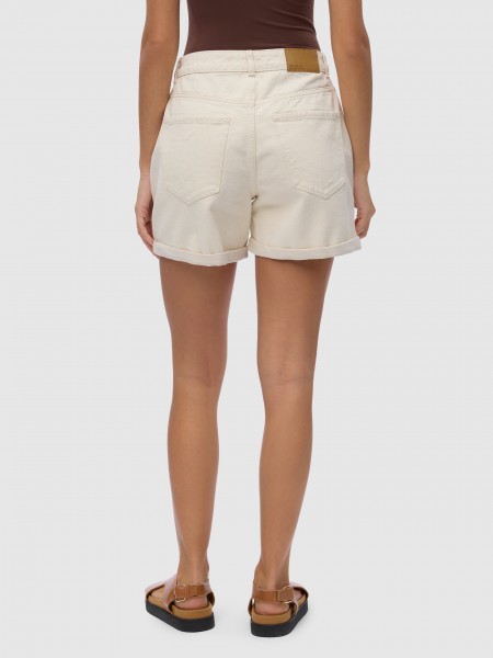 Shorts Woman Cream Vero Moda