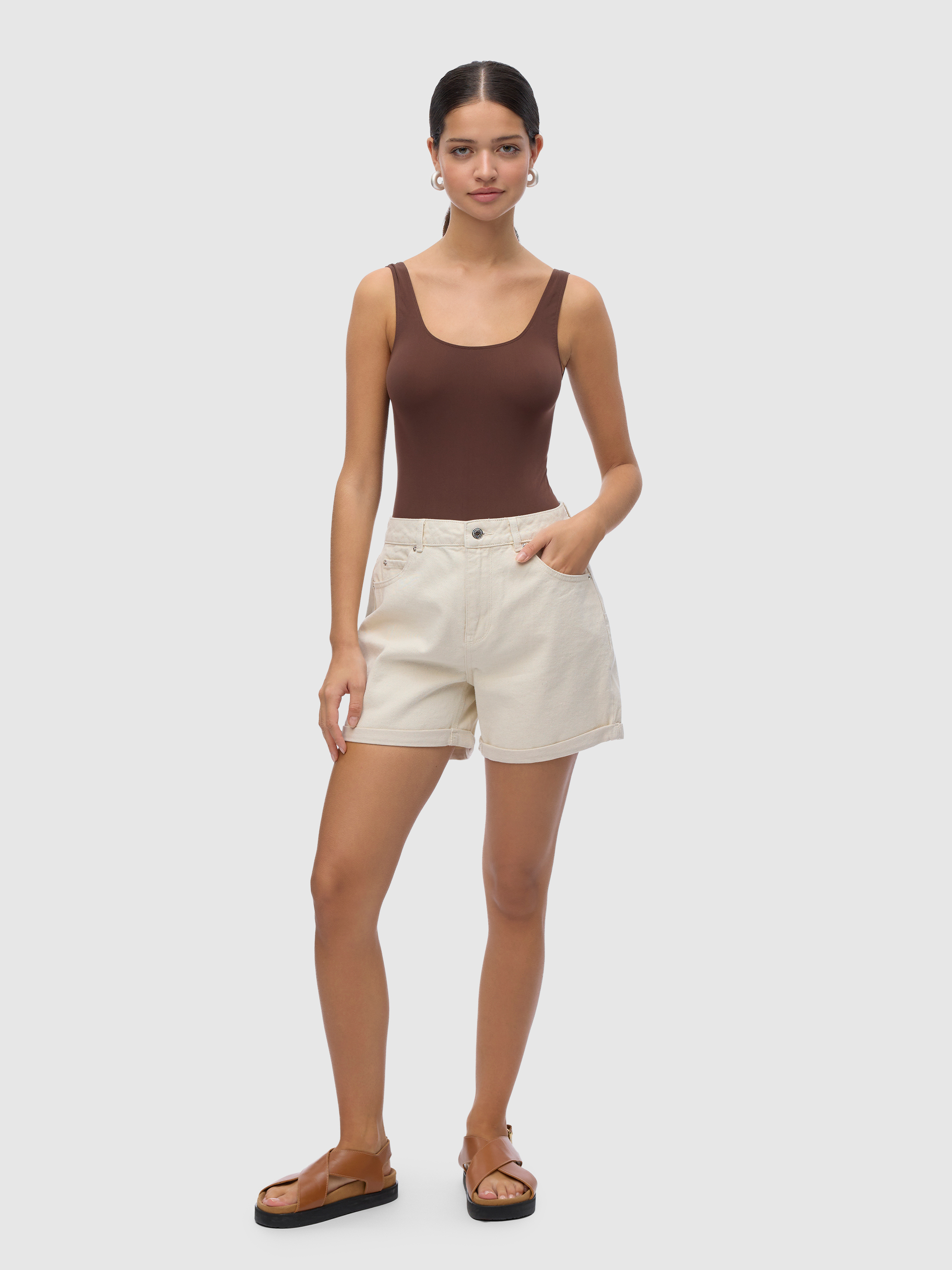 Shorts Woman Cream Vero Moda
