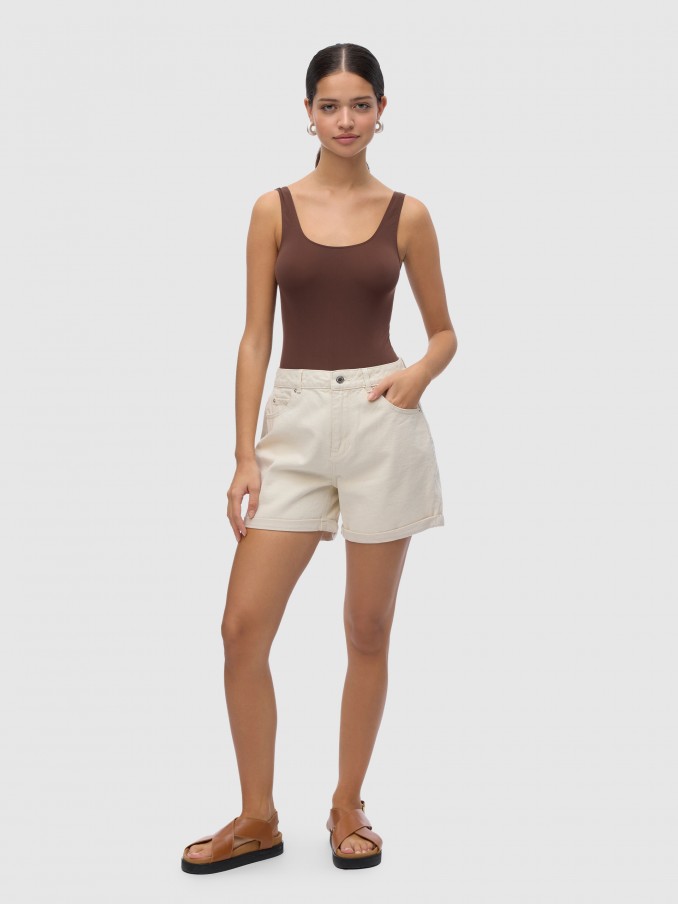 Shorts Woman Cream Vero Moda