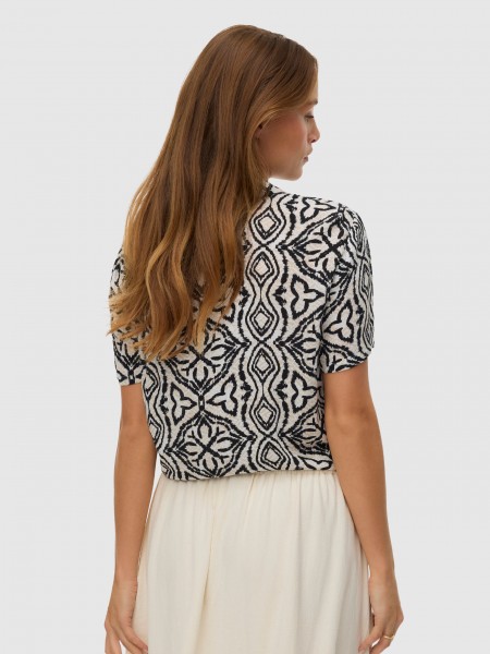 Camisa Mulher Vmmenny Tie Ss Shirt Wvn Ga Vero Moda