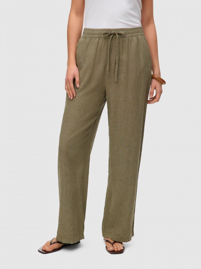 Pantalones Mujer Verde Vero Moda