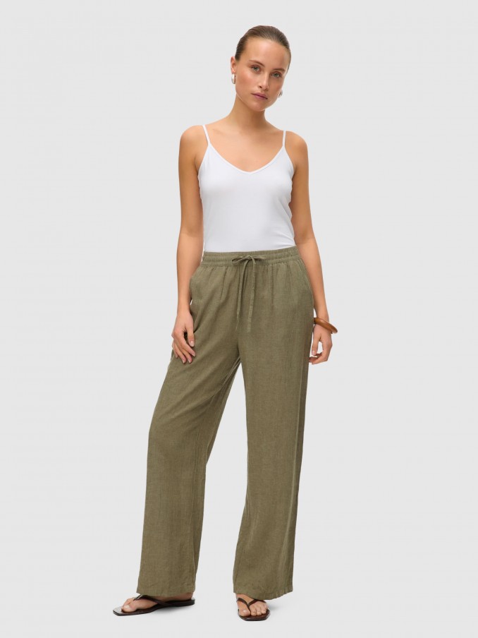 Pantalones Mujer Verde Vero Moda