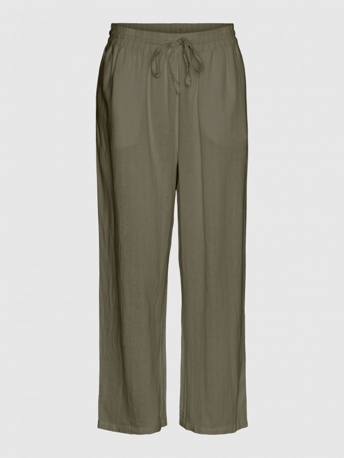 Pantalones Mujer Verde Vero Moda