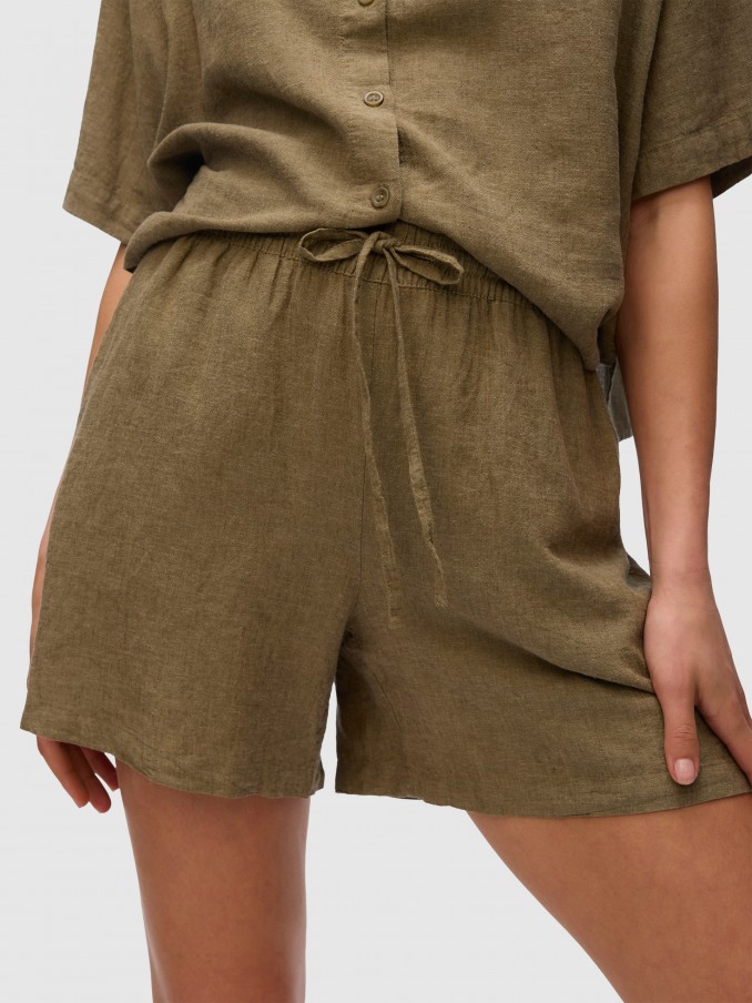 Pantalones Cortos Mujer Verde Vero Moda